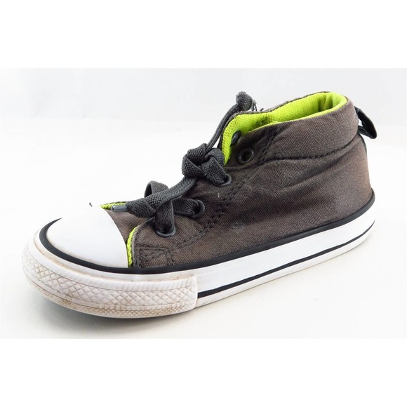 Converse All Star Gray Fabric Casual Shoes Toddler‎ Boys Sz 8 - Picture 1 of 6